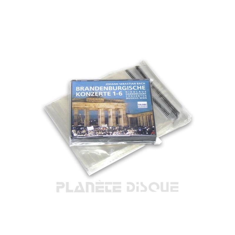 Pochette pour 1 CD/DVD - double perforation - 10 pochettes transparentes