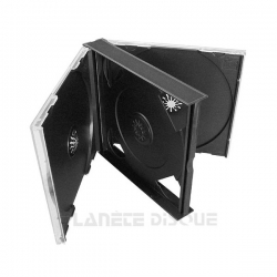 10 Boîtiers épais pour 3 CDs avec plateaux noirs