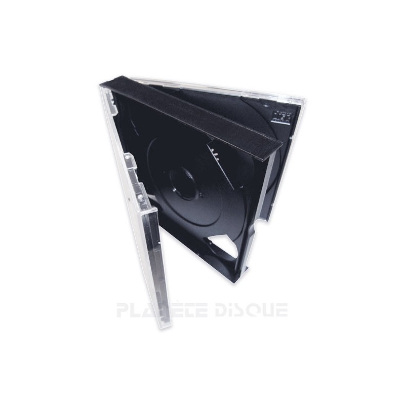 Boîtier CD transparent standard de 25 paquets avec plateau noir assemblé