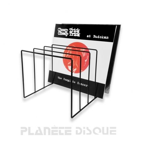 Porte disques vinyles support en métal noir