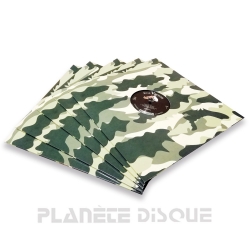 10 LP platenhoezen roze karton met venster