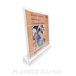 Support mural en bois blanc pour un disque vinyle