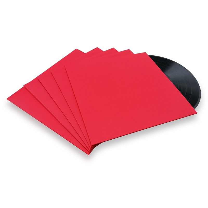 10 Pochettes carton 33T rouges sans trou