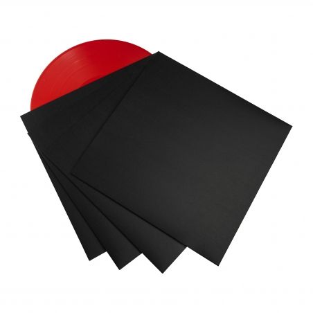 25 LP platenhoezen zwart ruw karton zonder venster