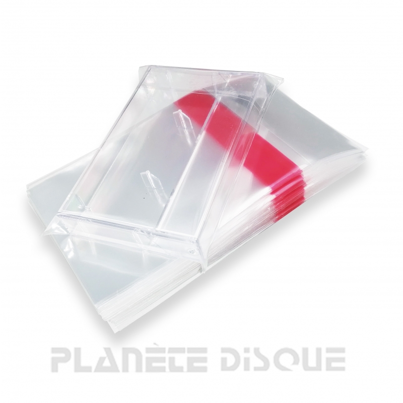 100 Pochettes protection boîtier CD refermables PP