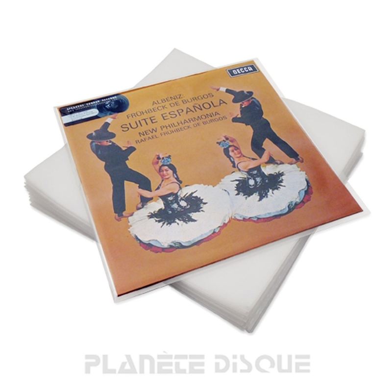Sacs en plastique pour disque vinyle PE LP LD, manchons d'enregistrement  antistatiques, extérieur, intérieur, couvercle