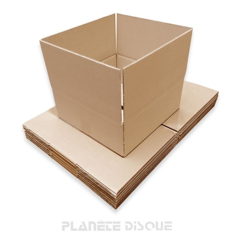 Boite en carton double cannelure carrée 30x30x30 cm