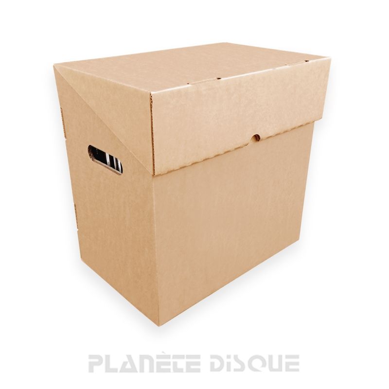 Boîte de rangement en carton blanc pour 60 LP 33T pour IKEA Kallax