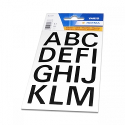 Étiquettes lettres noires A à Z 25 mm