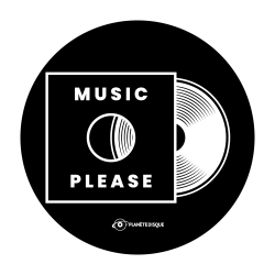 Autocollant en PVC "MUSIC...