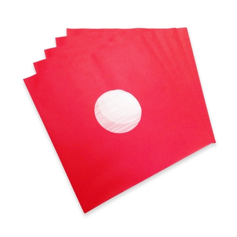 10 Sous-pochettes rouges doublées vinyle 33T Deluxe