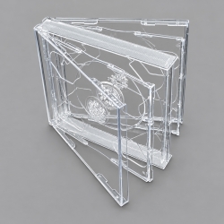 10 estuches transparentes...
