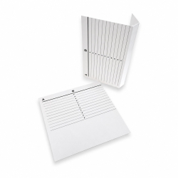 10 white cardboard J-Cards...
